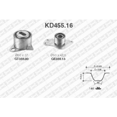 Слика на Комплет ребрест ремен SNR KD455.16