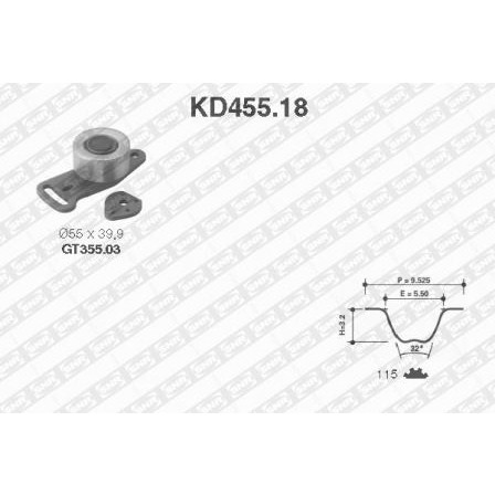 Слика на Комплет ребрест ремен SNR KD455.18