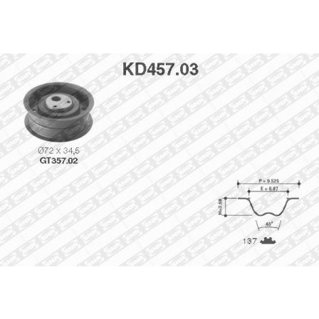 Слика на Комплет ребрест ремен SNR KD457.03