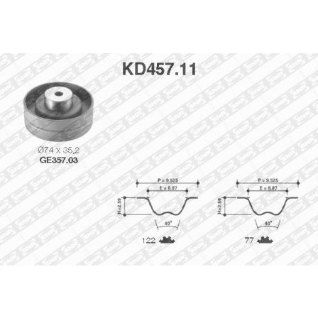 Слика на Комплет ребрест ремен SNR KD457.11