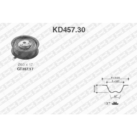 Слика на Комплет ребрест ремен SNR KD457.30