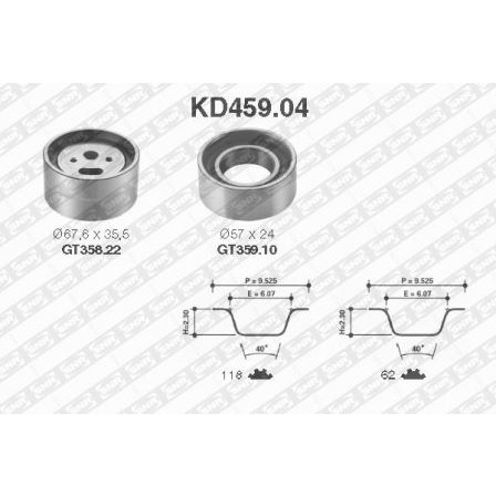 Слика на Комплет ребрест ремен SNR KD459.04