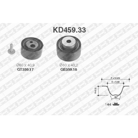 Слика на Комплет ребрест ремен SNR KD459.33