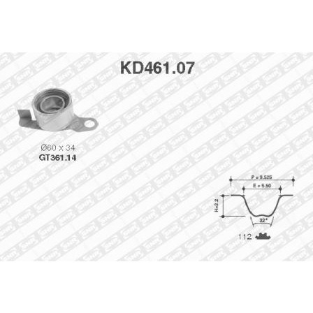 Слика на Комплет ребрест ремен SNR KD461.07