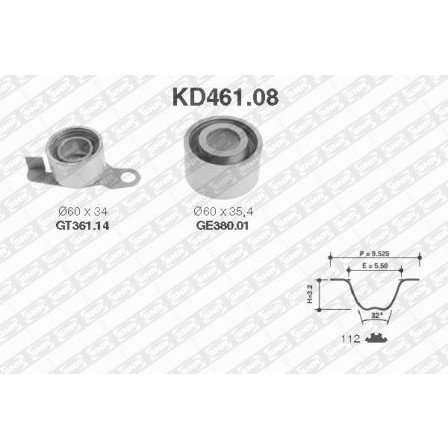 Слика на Комплет ребрест ремен SNR KD461.08