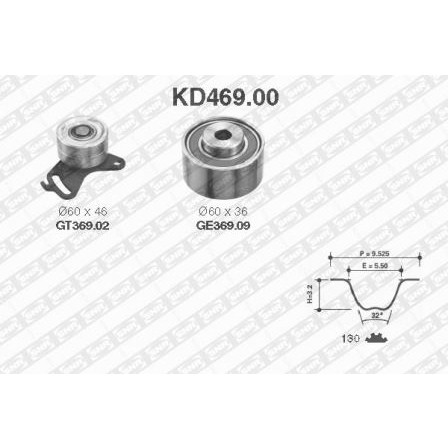 Слика на Комплет ребрест ремен SNR KD469.00