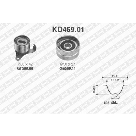 Слика на Комплет ребрест ремен SNR KD469.01 за Toyota Corolla Sedan (E11) 1.3 - 75 коњи бензин