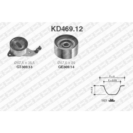 Слика на Комплет ребрест ремен SNR KD469.12 за Toyota Camry (V2) 2.0  (SV21_, SV25_) - 128 коњи бензин
