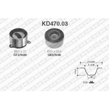 Слика на Комплет ребрест ремен SNR KD470.03