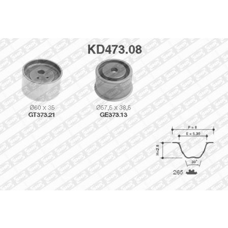 Слика на Комплет ребрест ремен SNR KD473.08