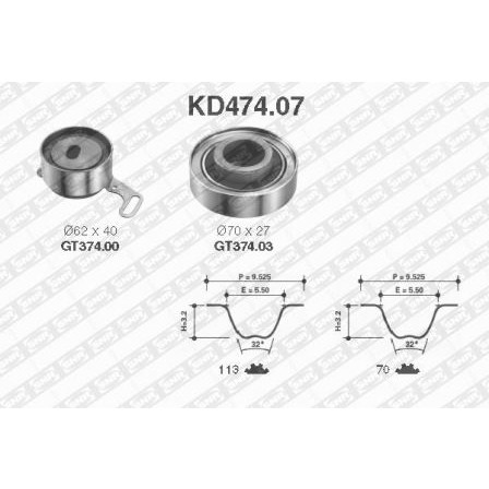 Слика на Комплет ребрест ремен SNR KD474.07