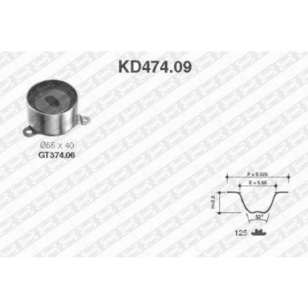 Слика на Комплет ребрест ремен SNR KD474.09