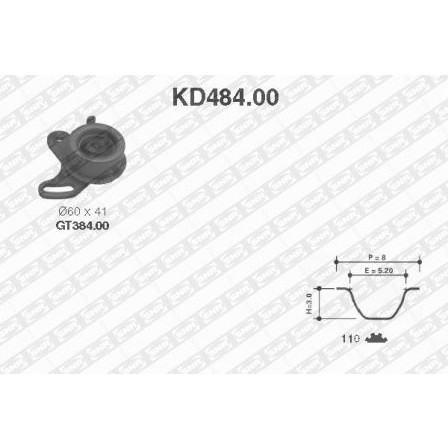 Слика на Комплет ребрест ремен SNR KD484.00 за Hyundai Accent 2 (LC) 1.5 - 90 коњи бензин