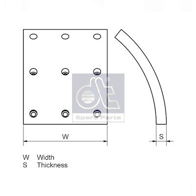 Слика на комплет сопирачка облога, добош сопирачки DT Spare Parts 4.91136 за камион MAN M 90 24.222 FNL,24.222 FNLL,24.222 FVL - 220 коњи дизел