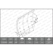 Слика 1 на комплет сопирачка облога, добош сопирачки FERODO PREMIER K19708.0-F3661