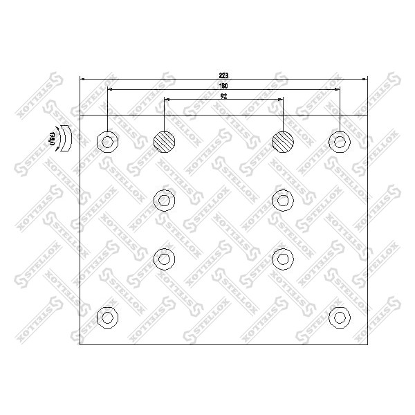 Слика на Комплет сопирачка облога, добош сопирачки STELLOX 85-01013-SX