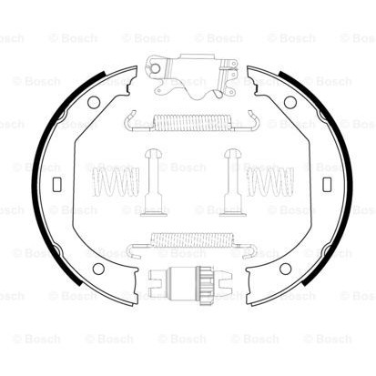 Слика на комплет сопирачки гуртни, рачна сопирачка BOSCH 0 204 113 806 за BMW 3 Coupe E92 330 xi - 258 коњи бензин