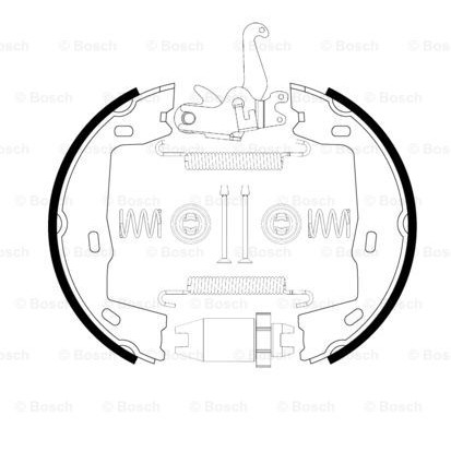 Слика на комплет сопирачки гуртни, рачна сопирачка BOSCH 0 204 113 824 за Opel Astra F Estate 2.0 i 16V - 150 коњи бензин