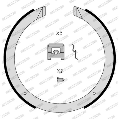 Слика на комплет сопирачки гуртни, рачна сопирачка FERODO PREMIER FSB4157 за Mazda CX-7 (ER) 2.2 MZR-CD - 173 коњи дизел