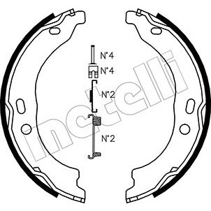 Слика на комплет сопирачки гуртни, рачна сопирачка METELLI 53-0095K за Citroen Jumper Platform 2.2 HDi 100 - 101 коњи дизел