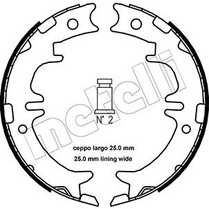 Слика на комплет сопирачки гуртни, рачна сопирачка METELLI 53-0439 за Toyota RAV4 (XA2) 2.0 D-4D 4WD - 116 коњи дизел