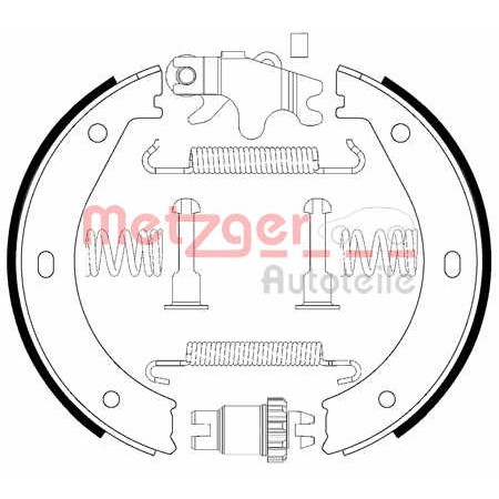 Слика на комплет сопирачки гуртни, рачна сопирачка METZGER 0152003 за BMW 5 Sedan (E28) 535 i, M 535 i - 220 коњи бензин