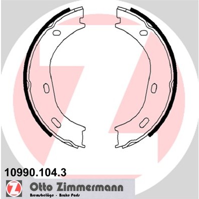 Слика на комплет сопирачки гуртни, рачна сопирачка ZIMMERMANN 10990.104.3 за Mercedes-Benz S-class (w126) 500 SE,SEL - 252 коњи бензин