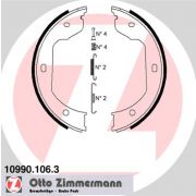 Слика 1 на комплет сопирачки гуртни, рачна сопирачка ZIMMERMANN 10990.106.3