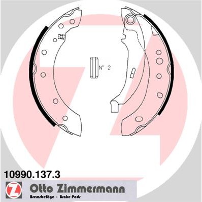 Слика на комплет сопирачки гуртни, рачна сопирачка ZIMMERMANN 10990.137.3 за Citroen ZX Estate N2 1.8 i 16V - 110 коњи бензин