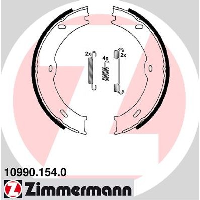 Слика на Комплет сопирачки гуртни, рачна сопирачка ZIMMERMANN 10990.154.0