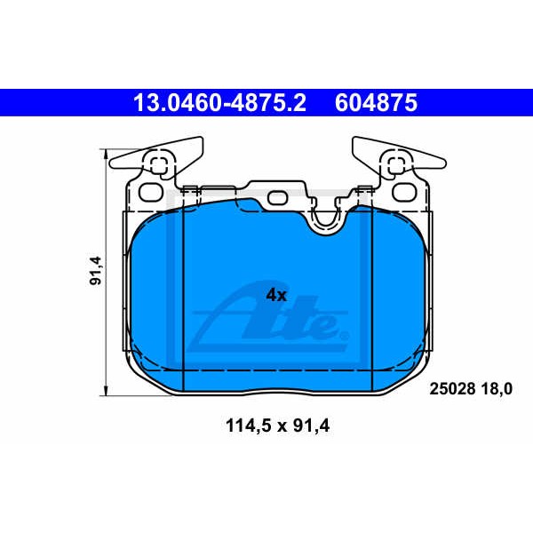 Слика на комплет феродо, дискови кочници ATE 13.0460-4875.2 за BMW 3 Gran Turismo F34 320 d xDrive - 190 коњи дизел