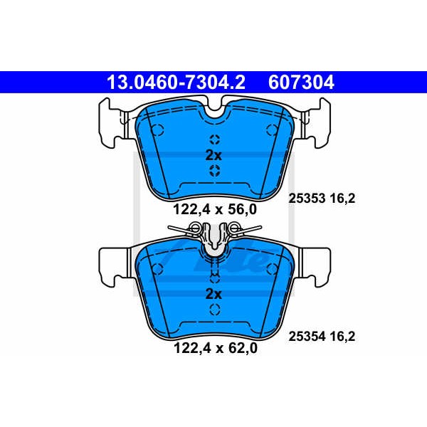 Слика на комплет феродо, дискови кочници ATE 13.0460-7304.2 за Mercedes C-class (w205) C 180 d (205.000) - 122 коњи дизел