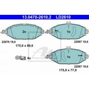 Слика 1 на комплет феродо, дискови кочници ATE Ceramic 13.0470-2610.2