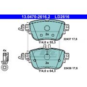 Слика 1 на комплет феродо, дискови кочници ATE Ceramic 13.0470-2616.2