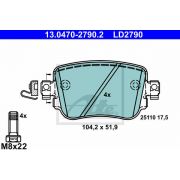 Слика 1 на комплет феродо, дискови кочници ATE Ceramic 13.0470-2790.2