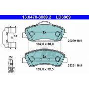 Слика 1 на комплет феродо, дискови кочници ATE Ceramic 13.0470-3869.2