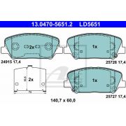 Слика 1 $на Комплет феродо, дискови кочници ATE Ceramic 13.0470-5651.2