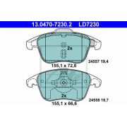 Слика 1 на комплет феродо, дискови кочници ATE Ceramic 13.0470-7230.2