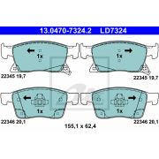 Слика 1 на комплет феродо, дискови кочници ATE Ceramic 13.0470-7324.2