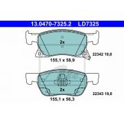 Слика 1 на комплет феродо, дискови кочници ATE Ceramic 13.0470-7325.2