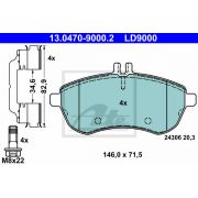 Слика 1 на комплет феродо, дискови кочници ATE Ceramic 13.0470-9000.2