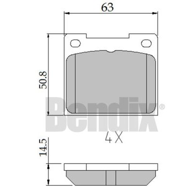 Слика на Комплет феродо, дискови кочници BENDIX 510097