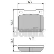 Слика 1 $на Комплет феродо, дискови кочници BENDIX 510097