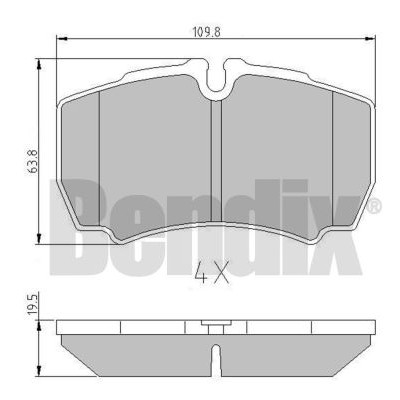 Слика на Комплет феродо, дискови кочници BENDIX 511269