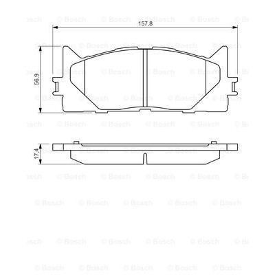 Слика на комплет феродо, дискови кочници BOSCH 0 986 494 430 за Toyota Camry Sedan (XV4) 2.4 VVTi - 167 коњи бензин