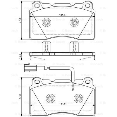 Слика на комплет феродо, дискови кочници BOSCH 0 986 494 539 за Alfa Romeo Giulietta (940) 1.4 TB - 170 коњи бензин