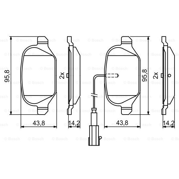 Слика на Комплет феродо, дискови кочници BOSCH 0 986 494 779