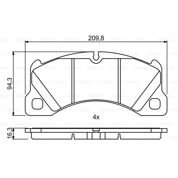 Слика на комплет феродо, дискови кочници BOSCH 0 986 494 787 за Porsche Panamera (970) 4.8 GTS - 440 коњи бензин