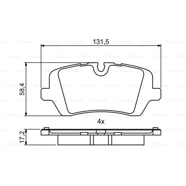 Слика на комплет феродо, дискови кочници BOSCH 0 986 494 810 за Range Rover Sport (LW) 4.4 TD 4x4 - 340 коњи дизел