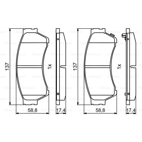 Слика на Комплет феродо, дискови кочници BOSCH 0 986 494 860